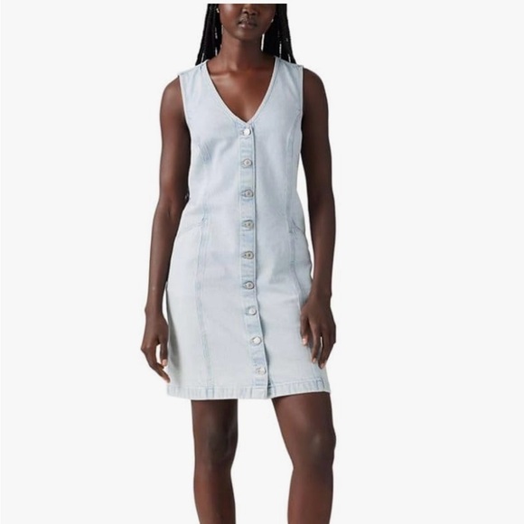Levi's Women's Vianna Vest Dress NWR MEDIUM - Picture 1 of 8